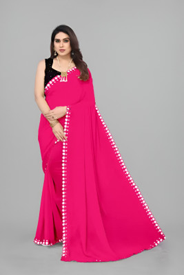 DHARMEE Embellished Bollywood Georgette, Chiffon Saree(Multicolor)