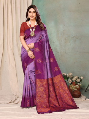 Soor Panchi Woven Banarasi Pure Silk Saree(Light Blue)