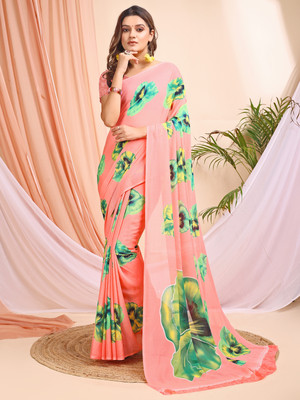 Leelavati Printed Daily Wear Chiffon Saree(Multicolor)
