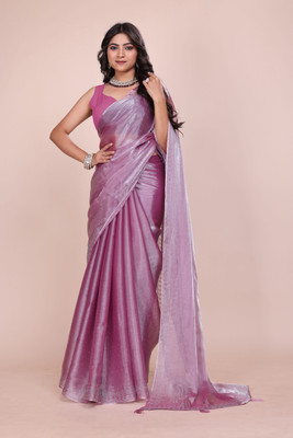JS Clothing Mart Embellished Bollywood Jimmy choo Saree(Pink)