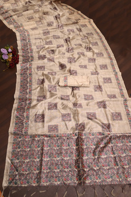 K 5 FASHION Embellished, Digital Print Bollywood Cotton Silk Saree(Yellow)