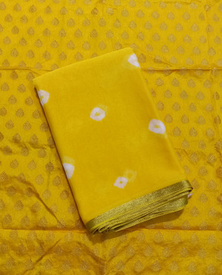 SainiVastra Dyed Bandhani Chiffon Saree(Pack of 2, Yellow)
