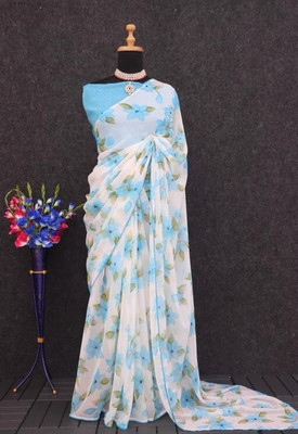 AARTI SELECTION Printed Bandhani Georgette Saree(Multicolor)