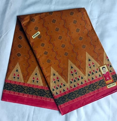 Minu Fashion Woven, Printed, Digital Print Bollywood Pure Cotton Saree(Mustard)
