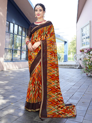 ANOUK Printed Daily Wear Georgette Saree(Multicolor)
