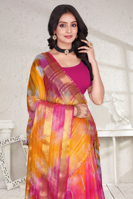 Aarunika SBT Digital Print Bollywood Art Silk Saree(Multicolor)
