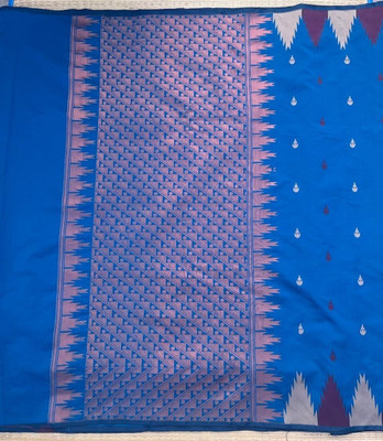 LATAANI Woven Banarasi Cotton Blend Saree(Multicolor)