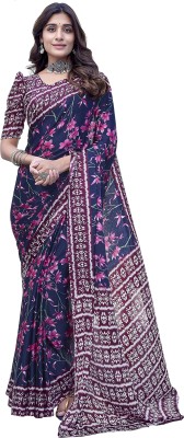 Priyashi Printed Bollywood Tussar Silk Saree(Blue)