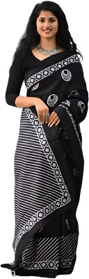 anmol fab Printed Bollywood Cotton Blend Saree(Multicolor)