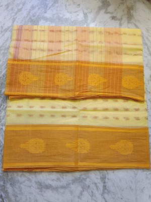 Bikash Dutta Fashion Self Design Tant Pure Cotton Saree(Yellow)