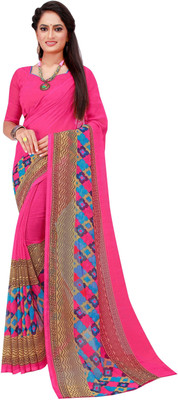 Suali Self Design Bollywood Georgette Saree(Pink)