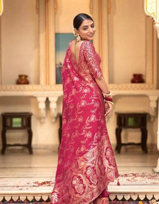 PRAMUKH Jacquard Printed Blouse Material