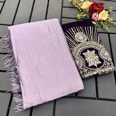 Ethina Fashion Dyed Bollywood Art Silk Saree(Magenta)