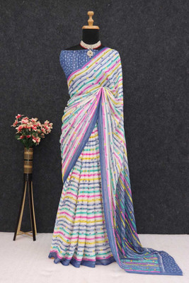Shirodhari Printed Bollywood Georgette Saree(Pack of 2, Multicolor)