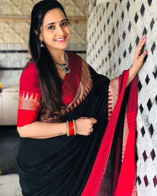 ADbutiq Woven Handloom Handloom Pure Cotton Saree(Dark Green)