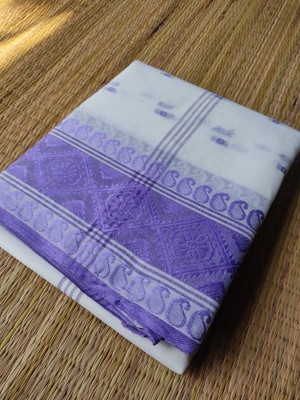 Abarani Woven Tant Pure Cotton Saree(White)