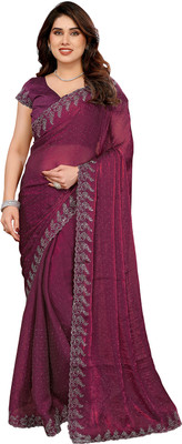 Moda Rapido Embellished Bollywood Chiffon Saree(Magenta)