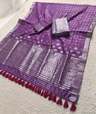 Skiran's Woven Mekhela Chador Cotton Blend Saree(Multicolor)