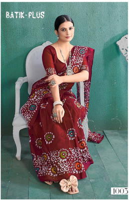 JASU CREATION Printed Handloom Pure Cotton Saree(Multicolor)