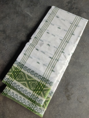 Abarani Woven Tant Pure Cotton Saree(White)