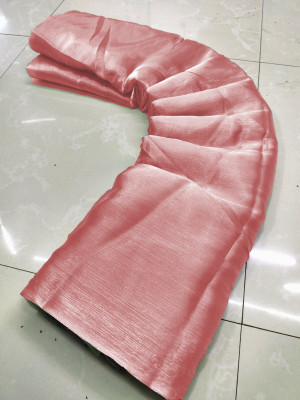 Sareez House Solid/Plain Bollywood Organza Saree(Pink)