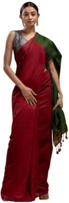 Namaskar Printed Bollywood Cotton Silk Saree(Red)