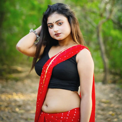 JiproStore Printed, Embellished Daily Wear Chiffon Saree(Red, Gold)