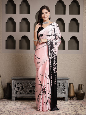 Stylum Self Design Daily Wear Satin Saree(Pink)