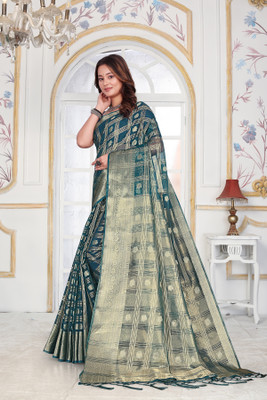 Aarunika MT Printed Bollywood Organza Saree(Purple)