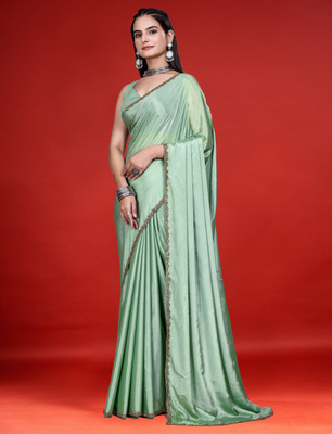 VISHNU Woven Bollywood Jimmy choo Saree(Light Green)