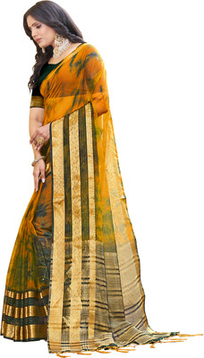 Aarunika SST Dyed Bollywood Organza Saree(Green)