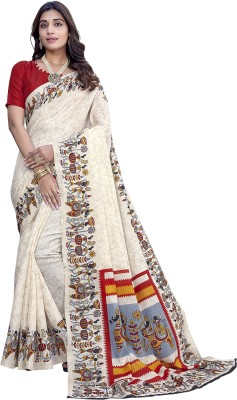 Priyashi Printed Bollywood Art Silk Saree(Orange)