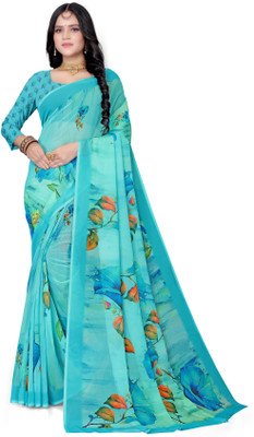 Adiyogi Enterprise Digital Print Bollywood Georgette Saree(Multicolor)