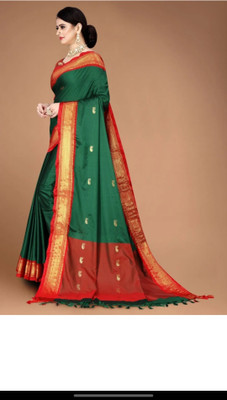 Mortal Textile Animal Print Assam Silk Cotton Silk Saree(Multicolor)