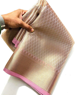 Dujjan Silk Emporium Woven Banarasi Tissue Saree(Beige)