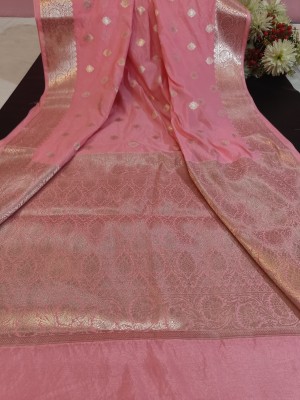 Tahira creation Woven Banarasi Dupion Silk Saree(Pink)