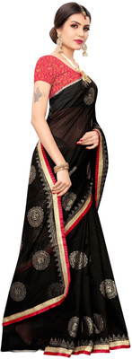 VARUTEX Woven Kanjivaram Silk Blend Saree(Magenta)