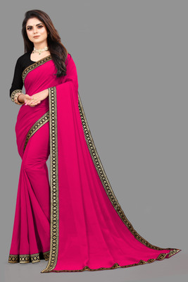 Sangath Embroidered Bollywood Georgette Saree(Multicolor)