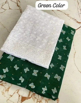 Amavii Printed Bollywood Georgette Saree(Green)