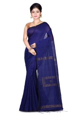 BENGAL HANDLOOM Woven Handloom Art Silk Saree(Blue)