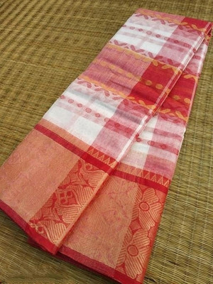 p fashion Printed Tant Pure Cotton Saree(Multicolor)