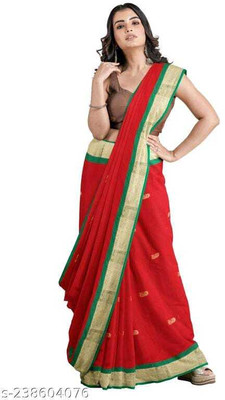 Paithani Woven Mysore Pure Silk Saree(Red)