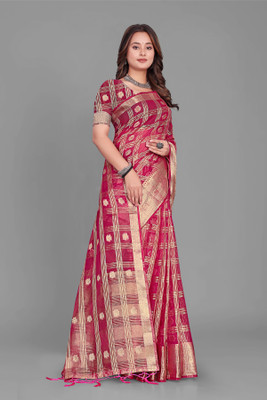 Aarunika MT Solid/Plain Bollywood Organza Saree(Multicolor)