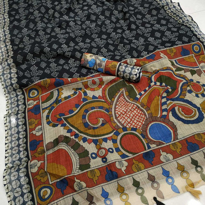 Arpita Fashion Digital Print, Floral Print Bollywood Linen Saree(Multicolor)