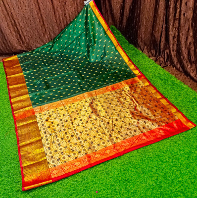 Spewim Woven Banarasi Art Silk Saree(Green)