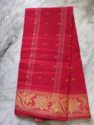 Bikash Dutta Fashion Woven Tant Pure Cotton Saree(Brown)