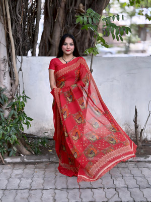 S.R.TEXTILES Self Design, Printed Daily Wear Georgette Saree(Multicolor)