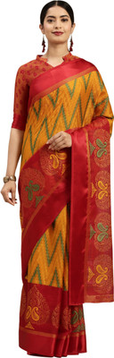 Rajnandini Printed Bollywood Art Silk Saree(Yellow)
