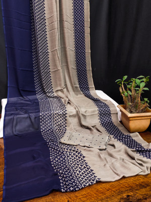 Kanooda Prints Printed Daily Wear Georgette Saree(Grey)