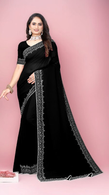 MAMTAIMPEX Self Design Bollywood Georgette Saree(Black)